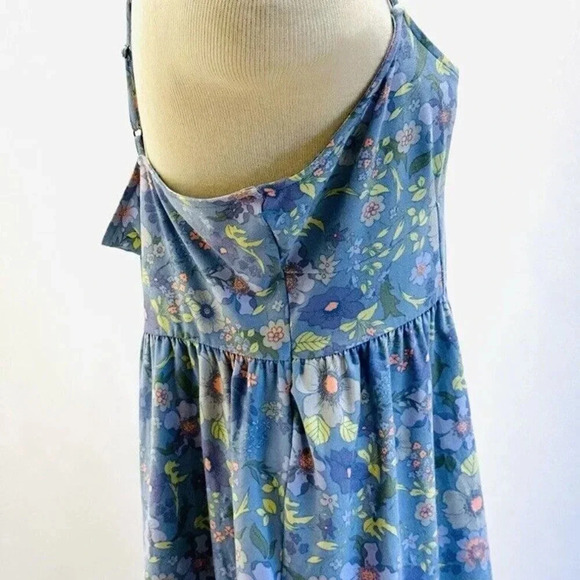 NWT SO GOODS FOR LIFE Juniors Sleeveless Neck Floral Blue Romper Dress Size XL - Picture 5 of 10